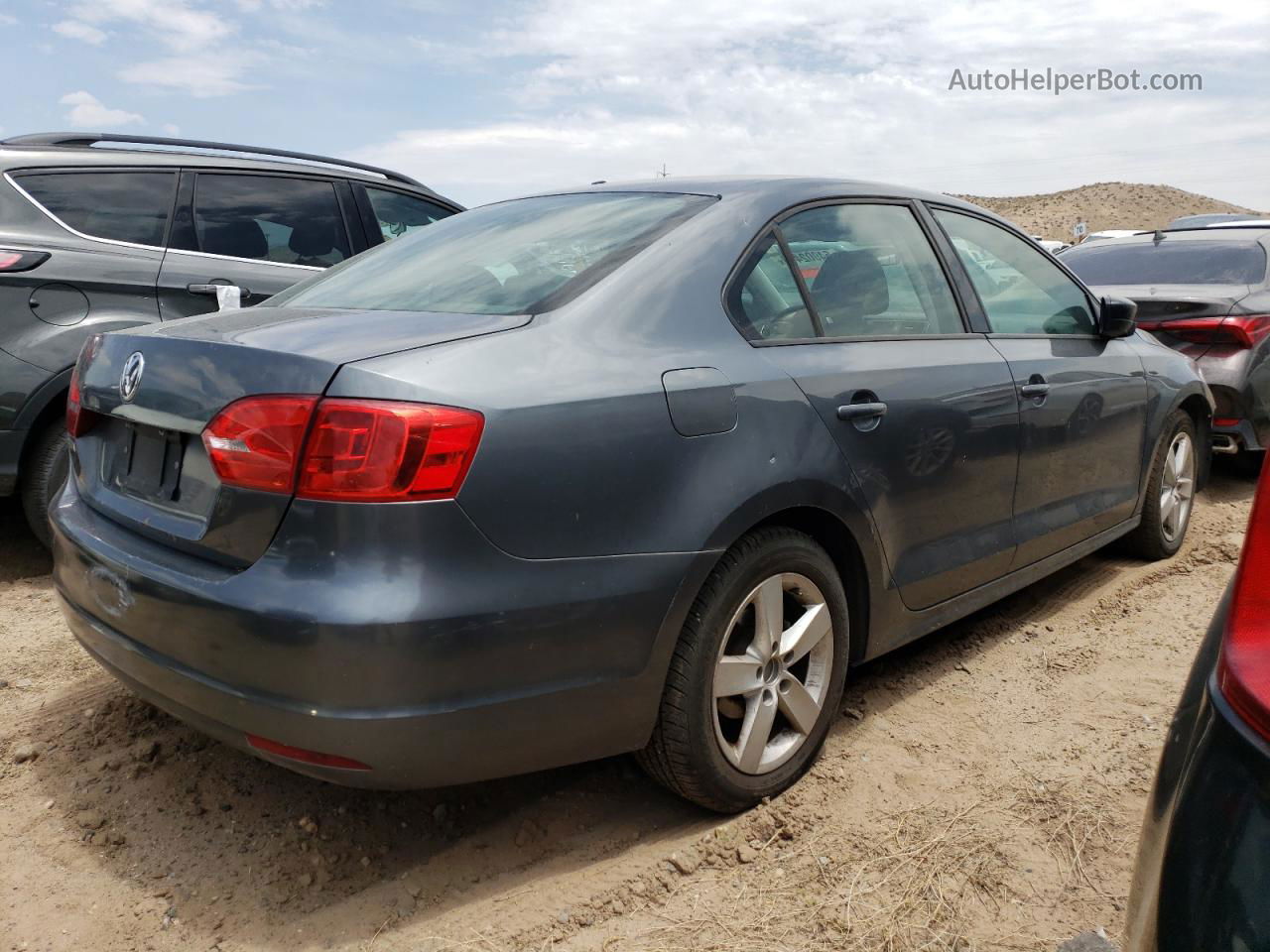 2012 Volkswagen Jetta Base Gray vin: 3VW2K7AJ2CM395204