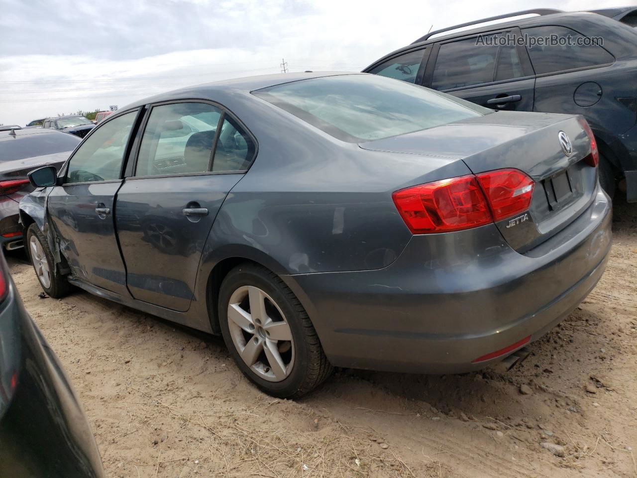 2012 Volkswagen Jetta Base Gray vin: 3VW2K7AJ2CM395204