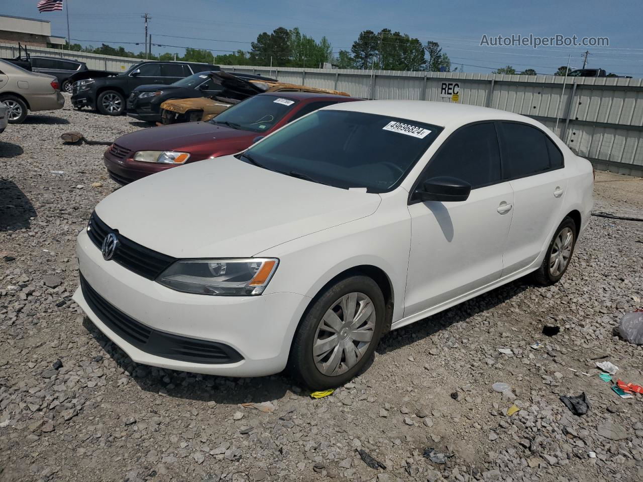 2013 Volkswagen Jetta Base White vin: 3VW2K7AJ2DM221750