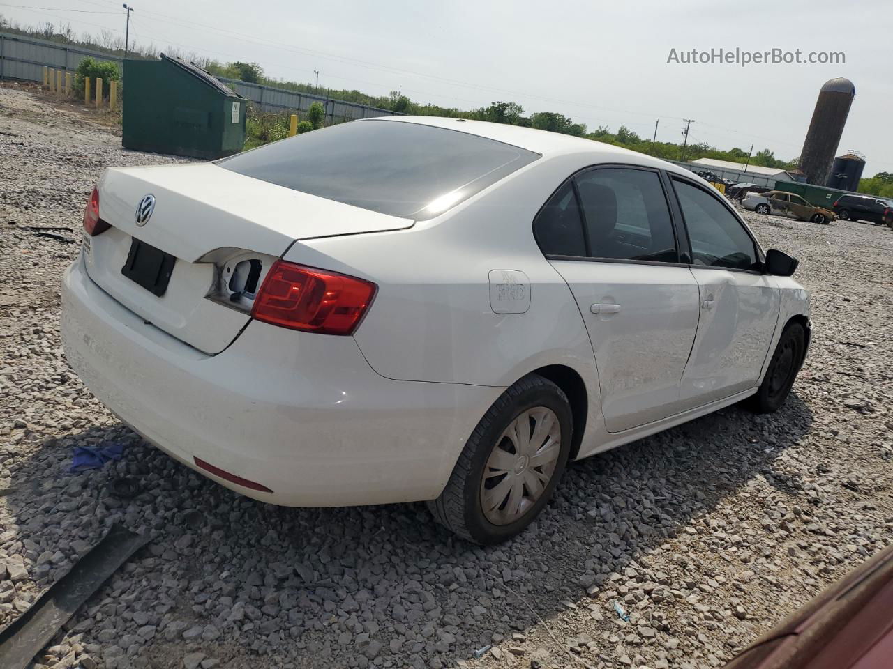 2013 Volkswagen Jetta Base White vin: 3VW2K7AJ2DM221750