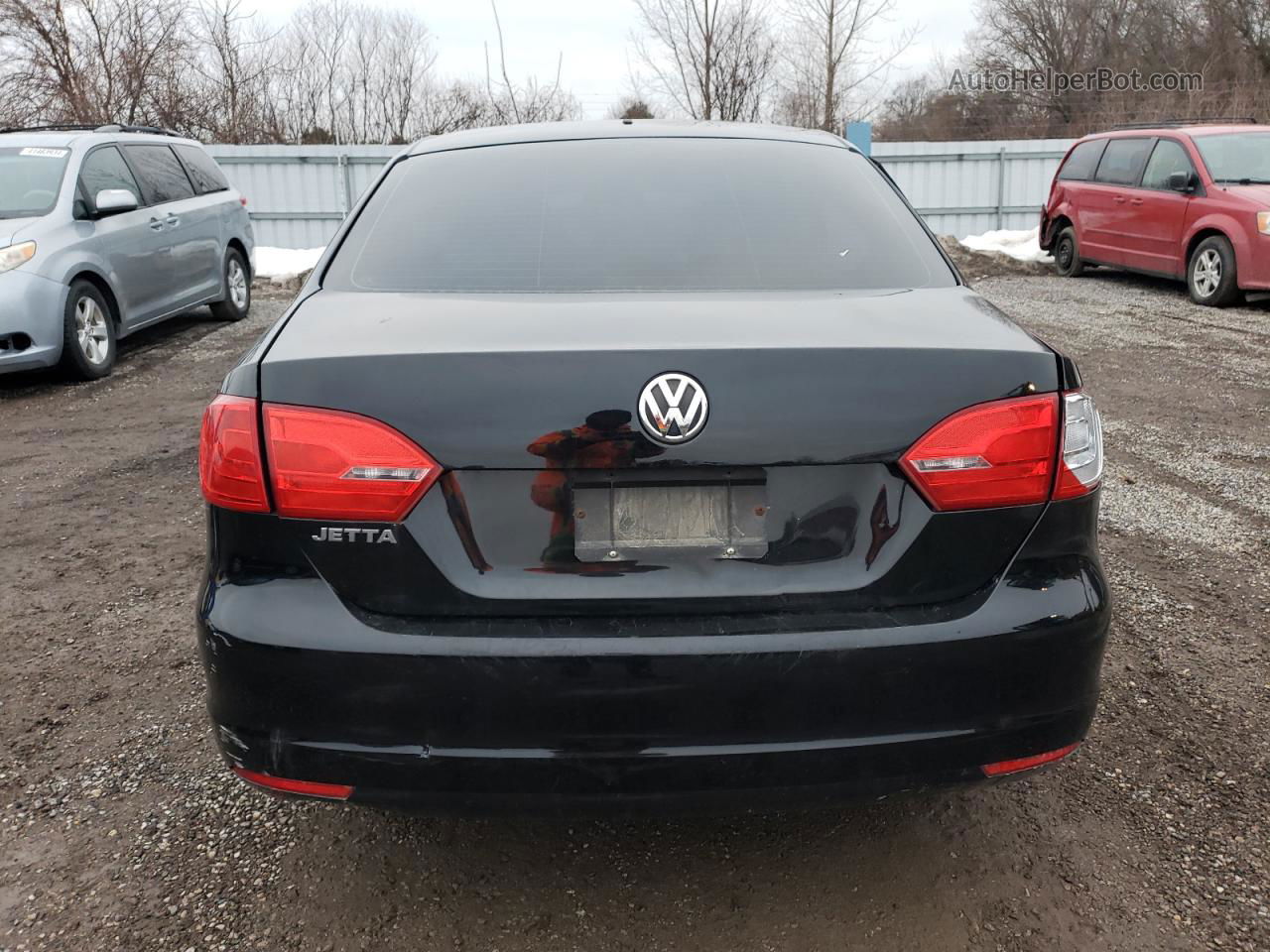 2013 Volkswagen Jetta Base Черный vin: 3VW2K7AJ2DM406459