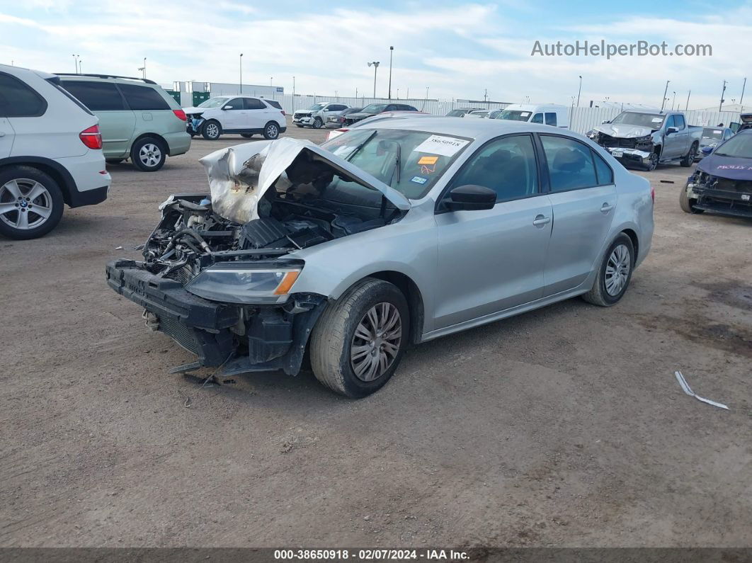 2014 Volkswagen Jetta 2.0l S Silver vin: 3VW2K7AJ2EM304130