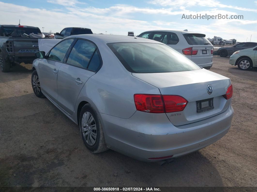 2014 Volkswagen Jetta 2.0l S Silver vin: 3VW2K7AJ2EM304130