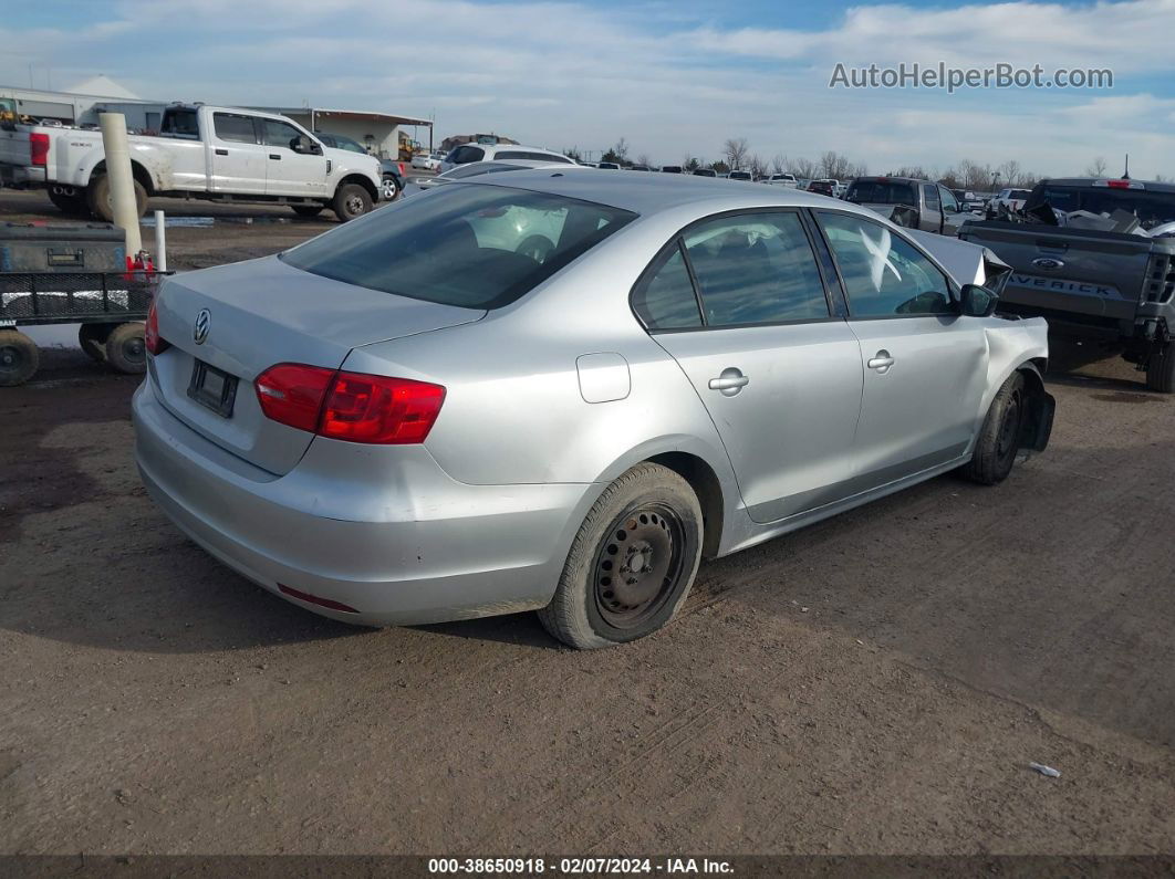 2014 Volkswagen Jetta 2.0l S Silver vin: 3VW2K7AJ2EM304130