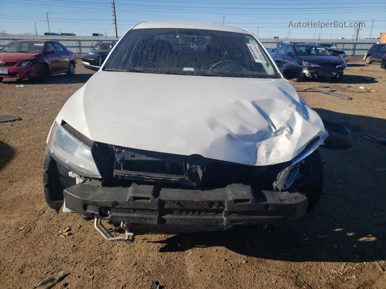 2014 Volkswagen Jetta Base White vin: 3VW2K7AJ2EM318822