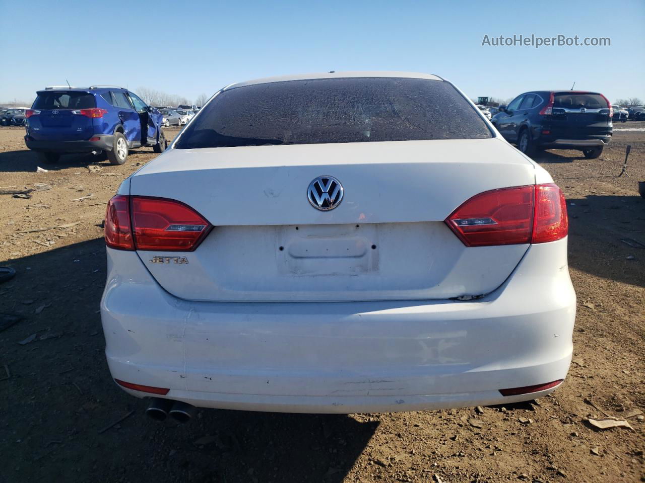 2014 Volkswagen Jetta Base White vin: 3VW2K7AJ2EM318822