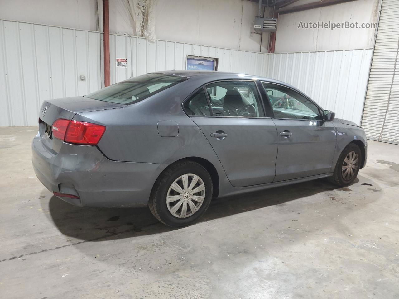 2014 Volkswagen Jetta Base Gray vin: 3VW2K7AJ2EM333787