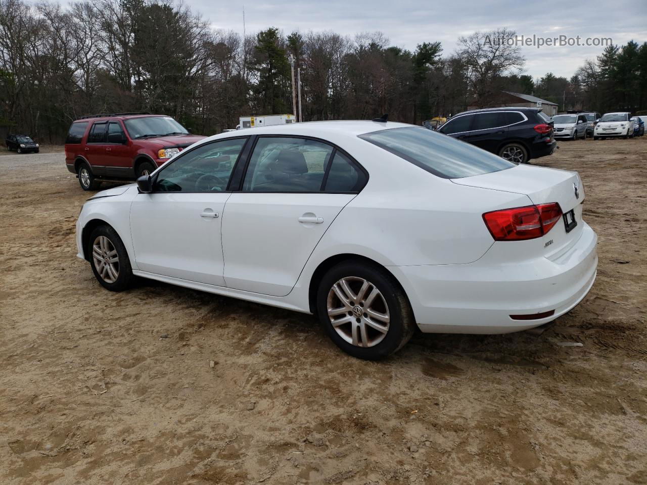 2015 Volkswagen Jetta Base White vin: 3VW2K7AJ2FM214316