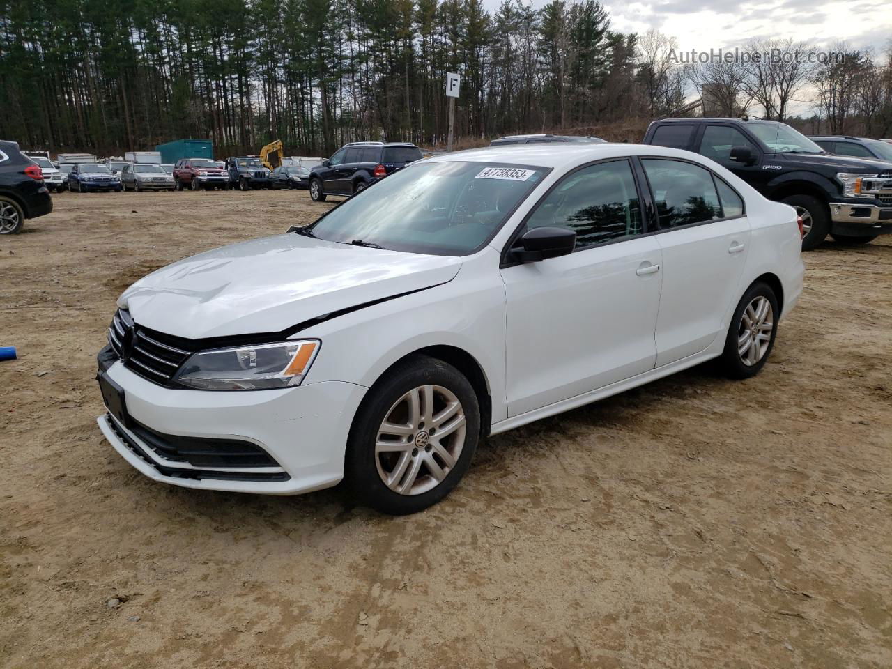 2015 Volkswagen Jetta Base White vin: 3VW2K7AJ2FM214316