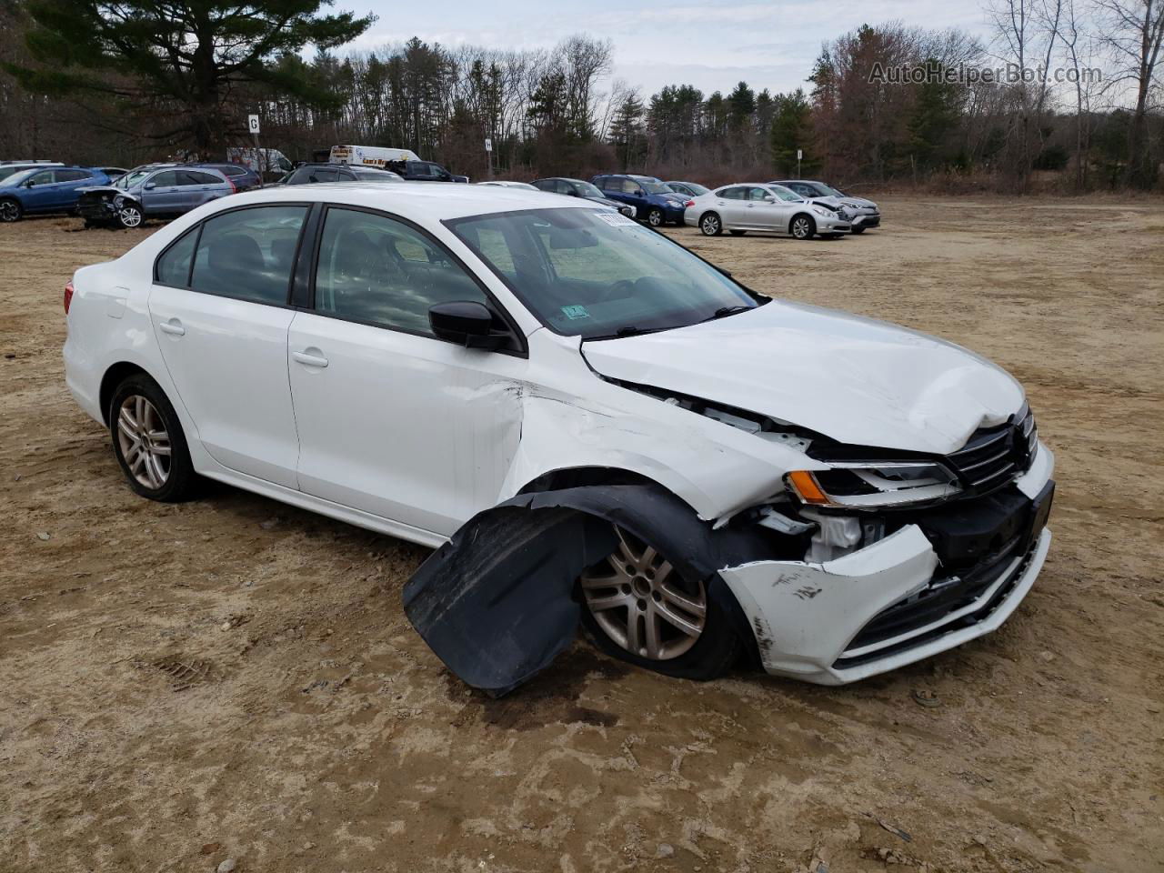 2015 Volkswagen Jetta Base White vin: 3VW2K7AJ2FM214316