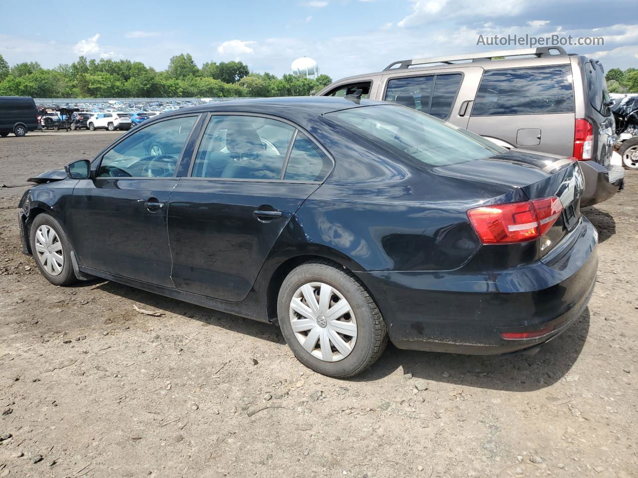 2015 Volkswagen Jetta Base Черный vin: 3VW2K7AJ2FM319258