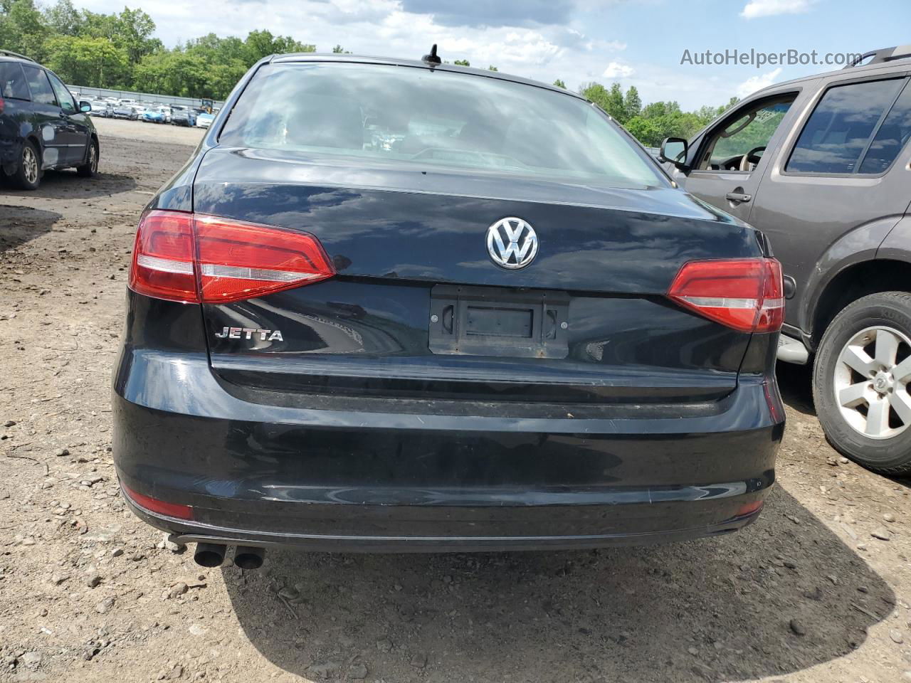 2015 Volkswagen Jetta Base Черный vin: 3VW2K7AJ2FM319258