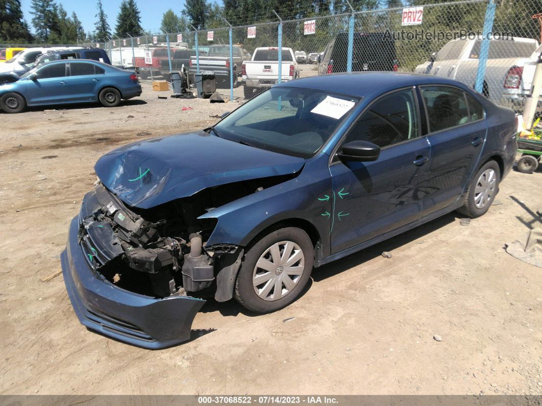 2015 Volkswagen Jetta Sedan 2.0l S Blue vin: 3VW2K7AJ2FM339669