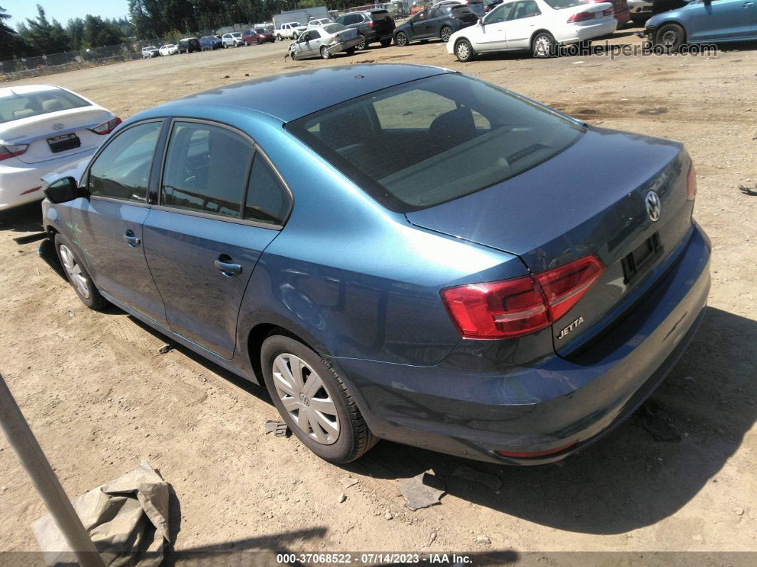 2015 Volkswagen Jetta Sedan 2.0l S Blue vin: 3VW2K7AJ2FM339669