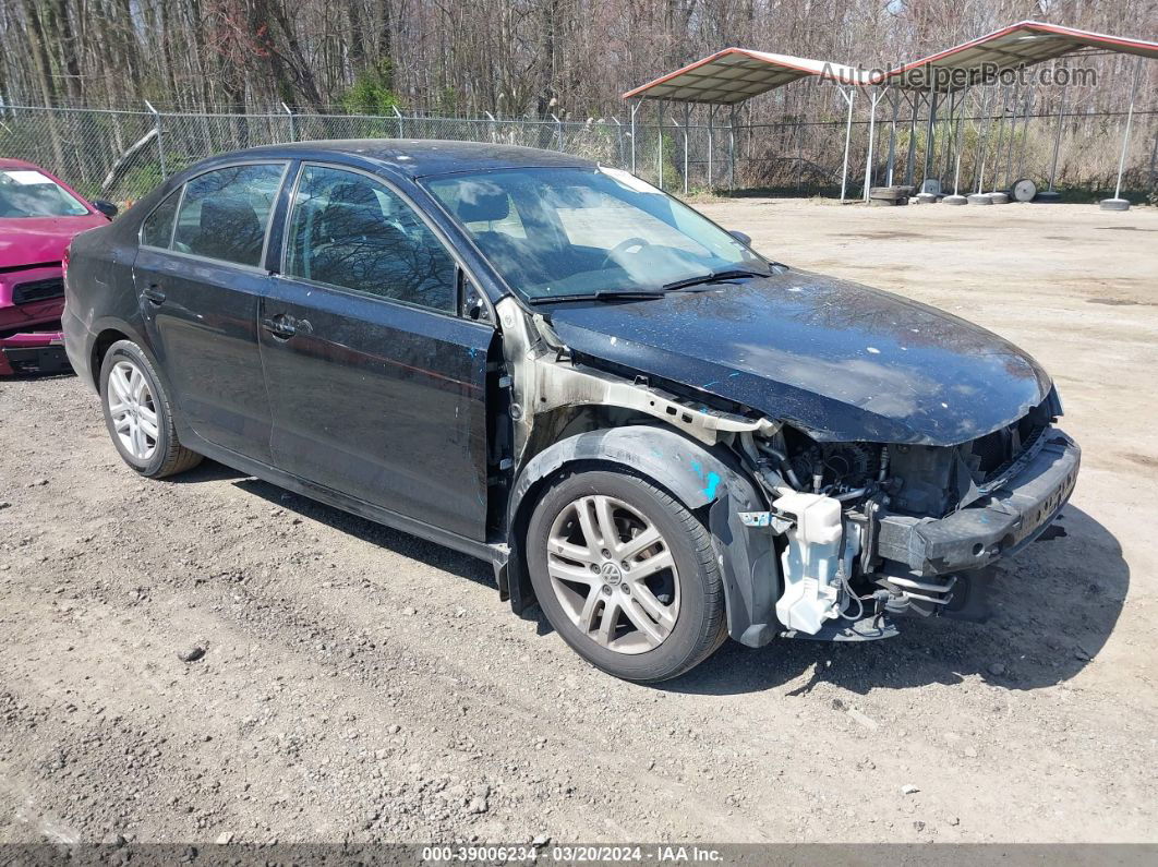 2015 Volkswagen Jetta 2.0l S Black vin: 3VW2K7AJ2FM350204