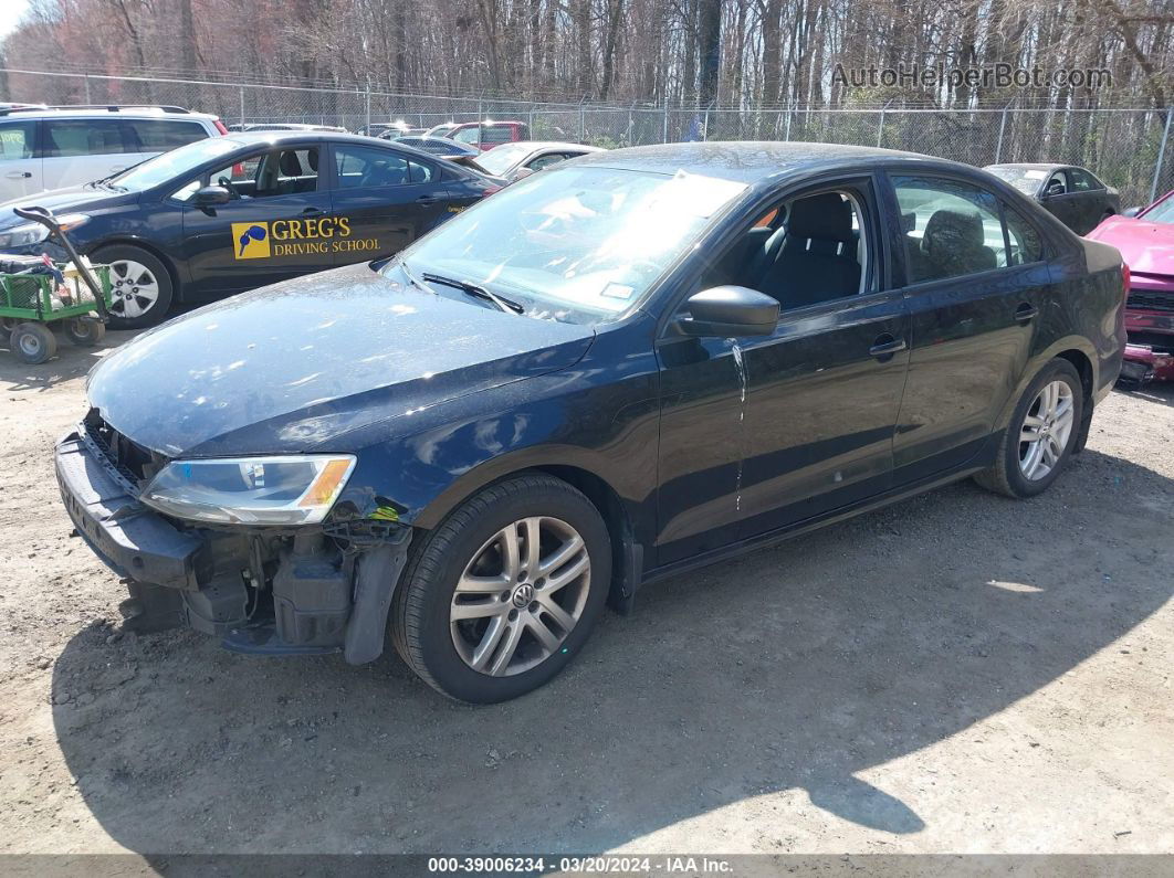 2015 Volkswagen Jetta 2.0l S Black vin: 3VW2K7AJ2FM350204