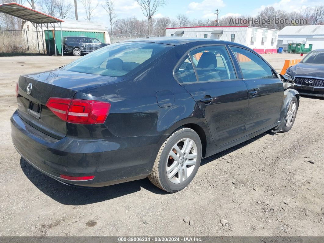 2015 Volkswagen Jetta 2.0l S Black vin: 3VW2K7AJ2FM350204