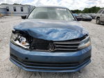 2015 Volkswagen Jetta Base Blue vin: 3VW2K7AJ2FM350512