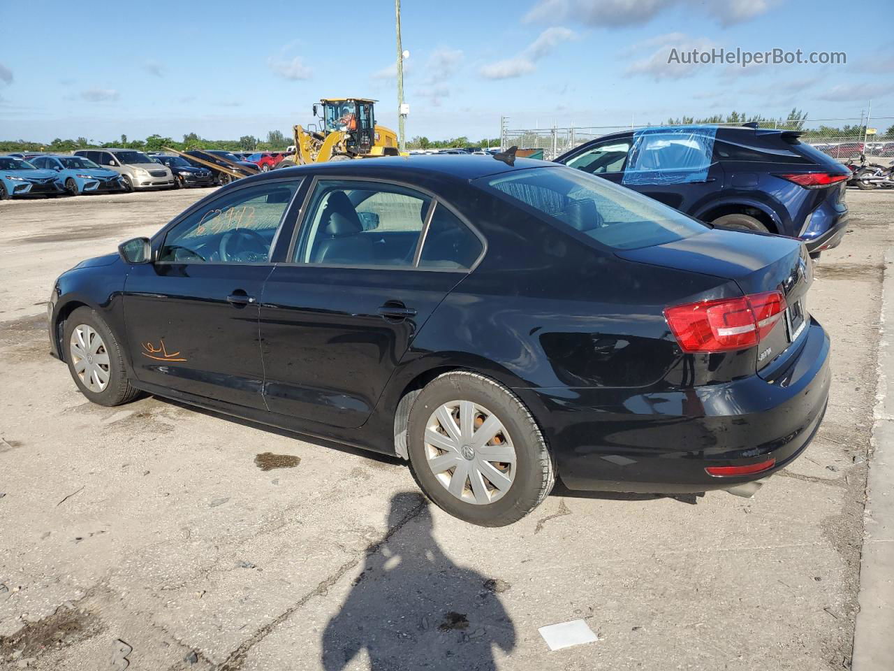 2015 Volkswagen Jetta Base Black vin: 3VW2K7AJ2FM413835