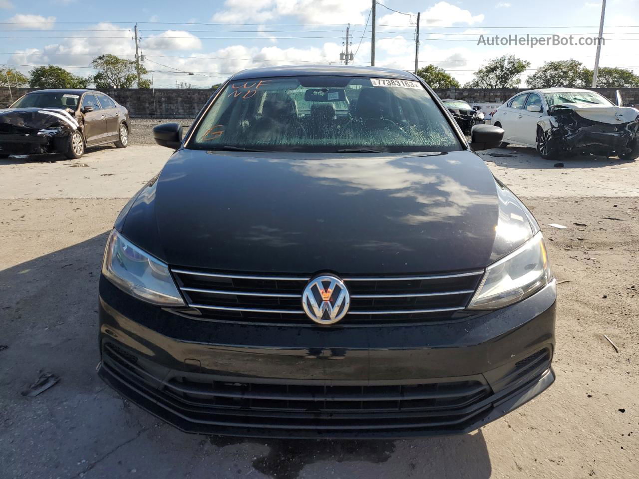 2015 Volkswagen Jetta Base Black vin: 3VW2K7AJ2FM413835