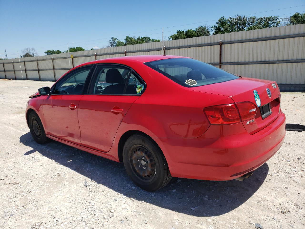 2011 Volkswagen Jetta Base Red vin: 3VW2K7AJ3BM111691