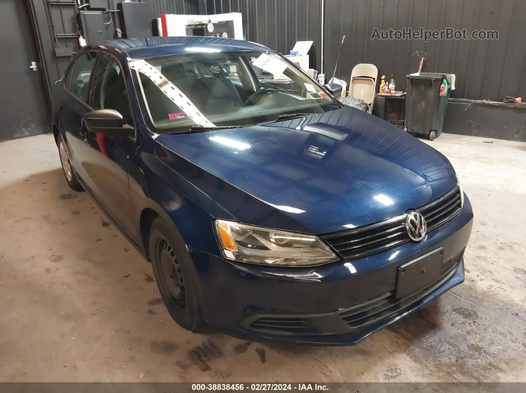 2011 Volkswagen Jetta 2.0l S Dark Blue vin: 3VW2K7AJ3BM326746