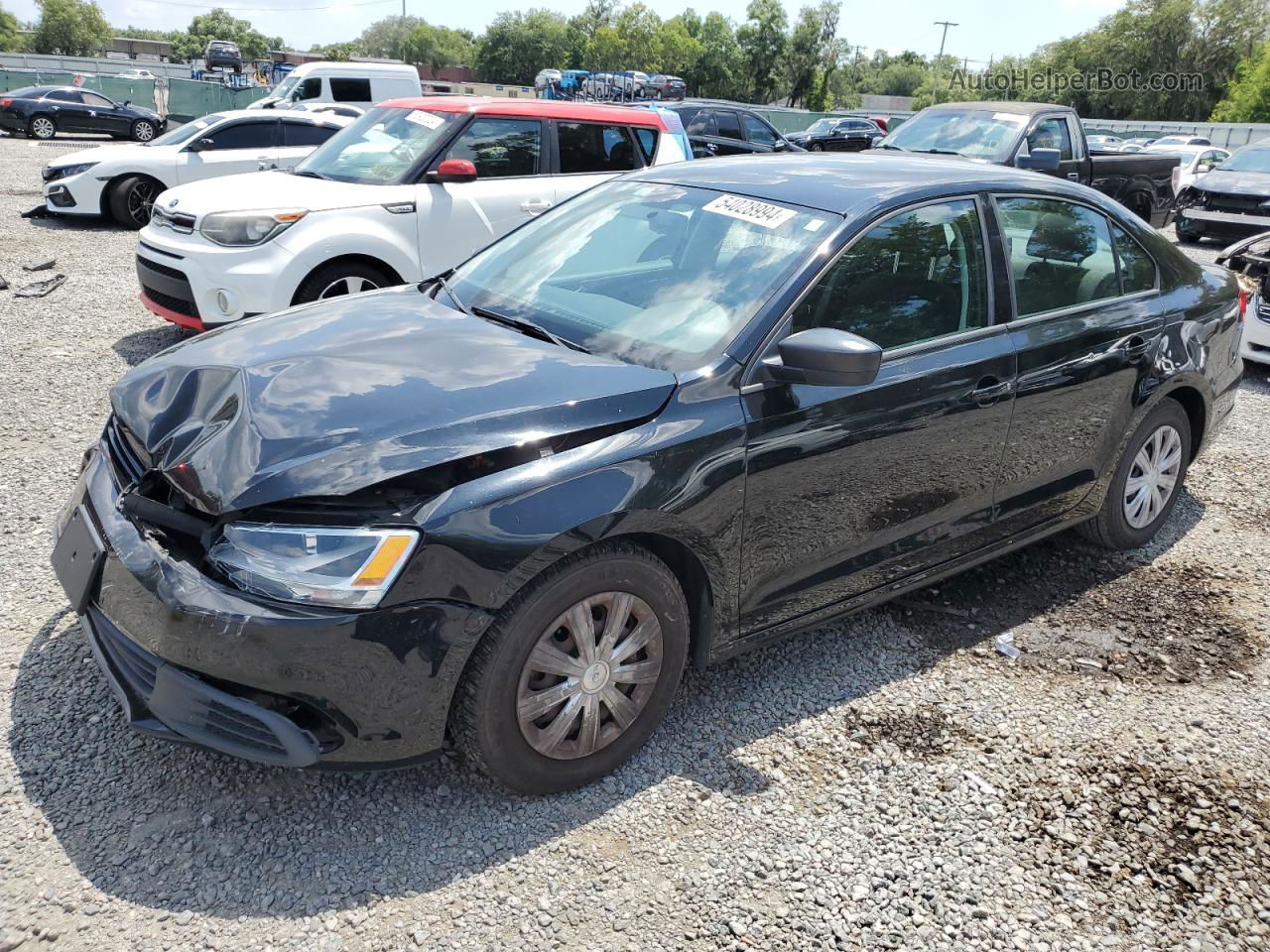 2011 Volkswagen Jetta Base Black vin: 3VW2K7AJ3BM357818