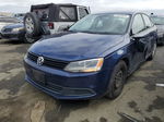 2012 Volkswagen Jetta Base Blue vin: 3VW2K7AJ3CM301508