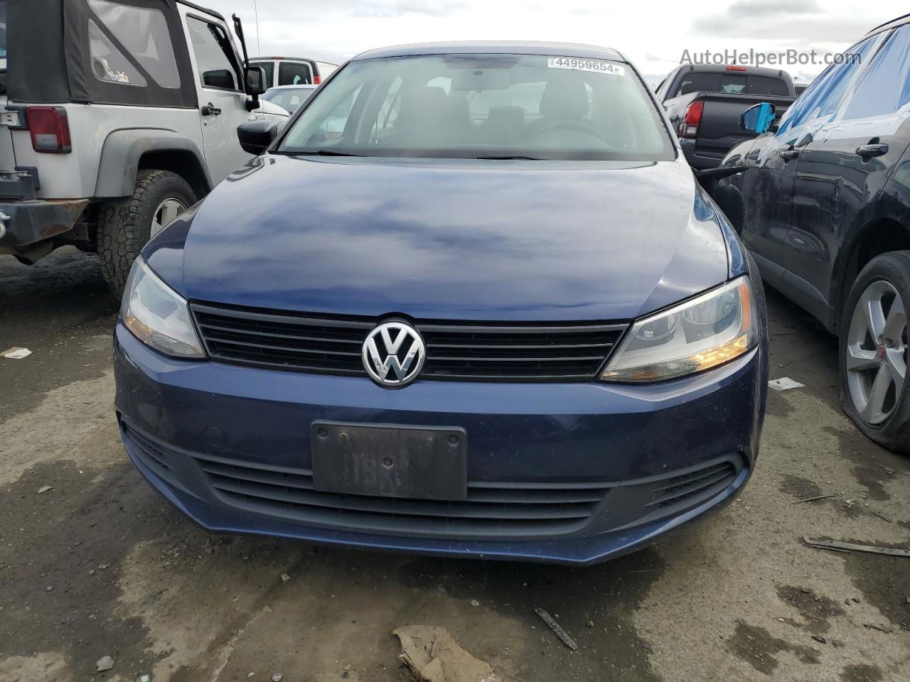 2012 Volkswagen Jetta Base Blue vin: 3VW2K7AJ3CM301508