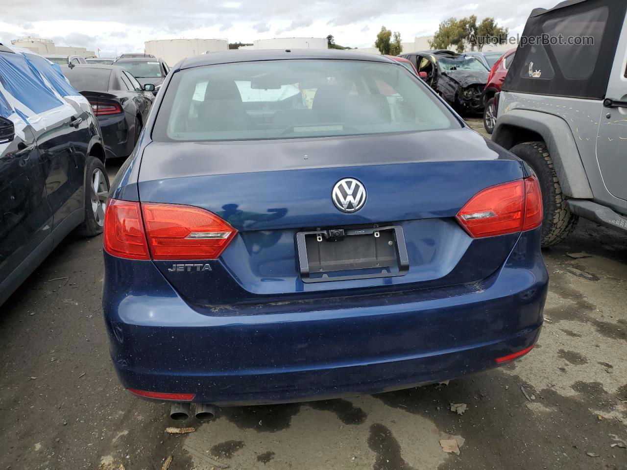 2012 Volkswagen Jetta Base Blue vin: 3VW2K7AJ3CM301508