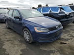 2012 Volkswagen Jetta Base Blue vin: 3VW2K7AJ3CM301508