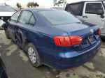 2012 Volkswagen Jetta Base Blue vin: 3VW2K7AJ3CM301508