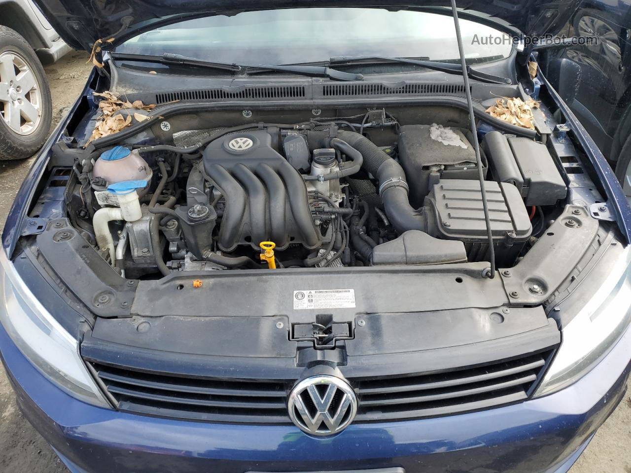 2012 Volkswagen Jetta Base Blue vin: 3VW2K7AJ3CM301508