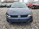 2012 Volkswagen Jetta Base Blue vin: 3VW2K7AJ3CM303761