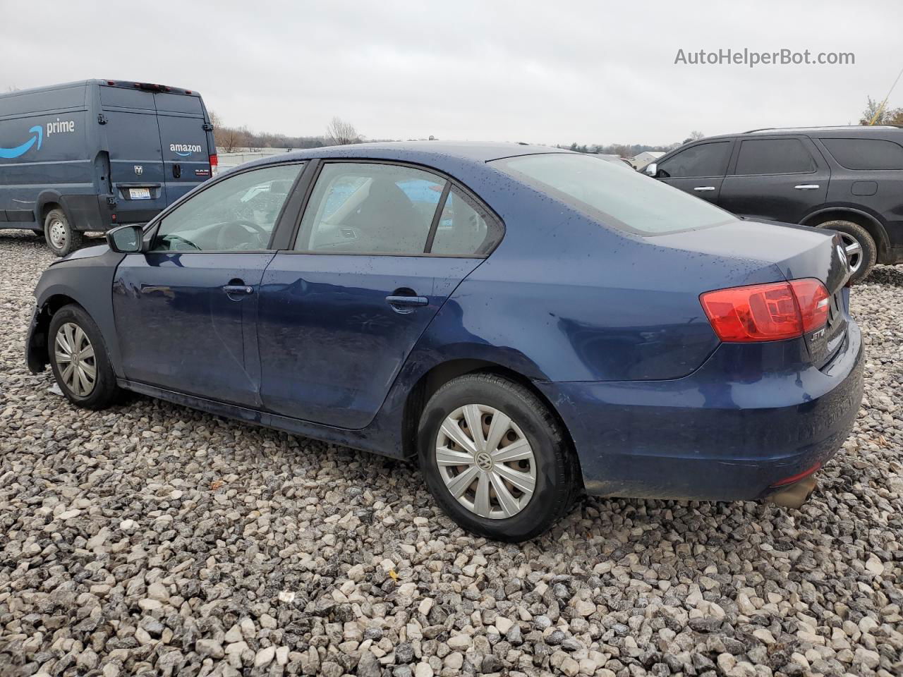 2012 Volkswagen Jetta Base Blue vin: 3VW2K7AJ3CM303761