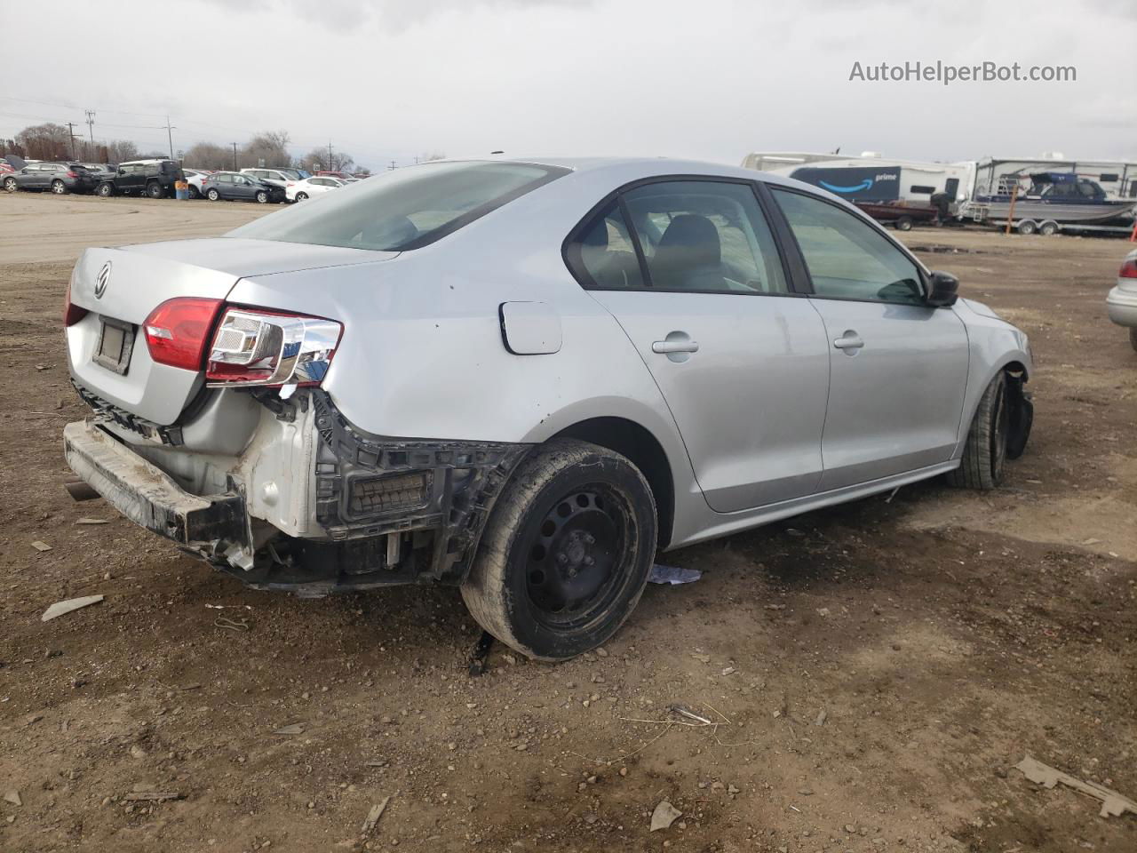 2012 Volkswagen Jetta Base Silver vin: 3VW2K7AJ3CM391825