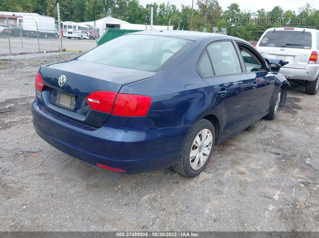 2012 Volkswagen Jetta Sedan S Blue vin: 3VW2K7AJ3CM393865