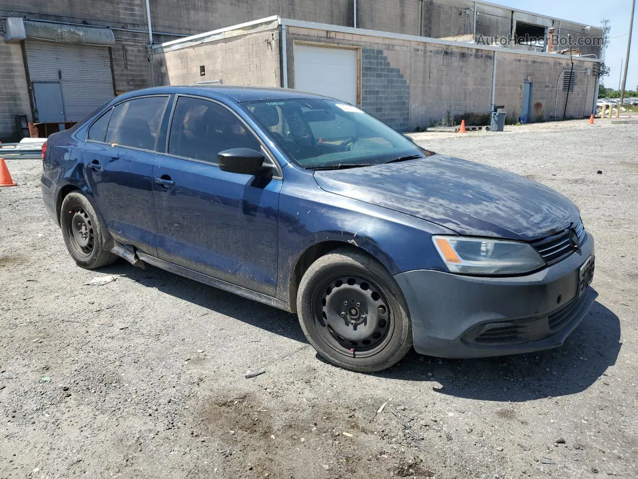 2012 Volkswagen Jetta Base Blue vin: 3VW2K7AJ3CM394272