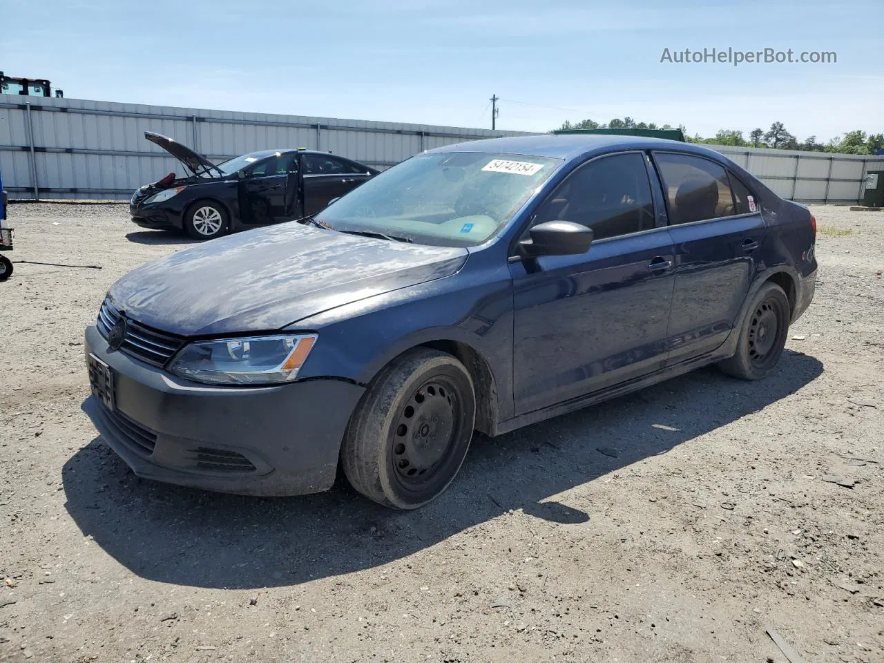 2012 Volkswagen Jetta Base Blue vin: 3VW2K7AJ3CM394272