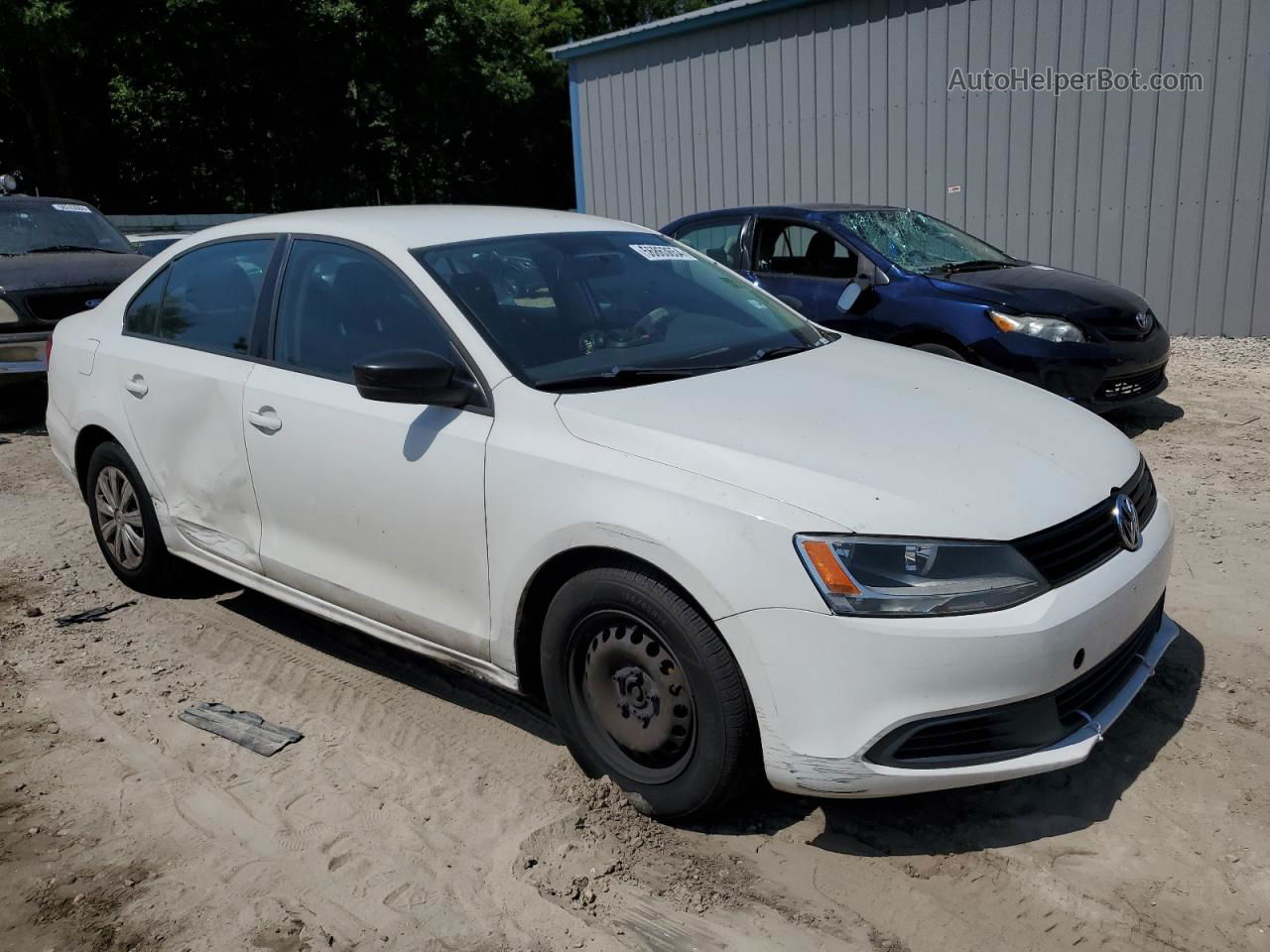 2012 Volkswagen Jetta Base White vin: 3VW2K7AJ3CM469438