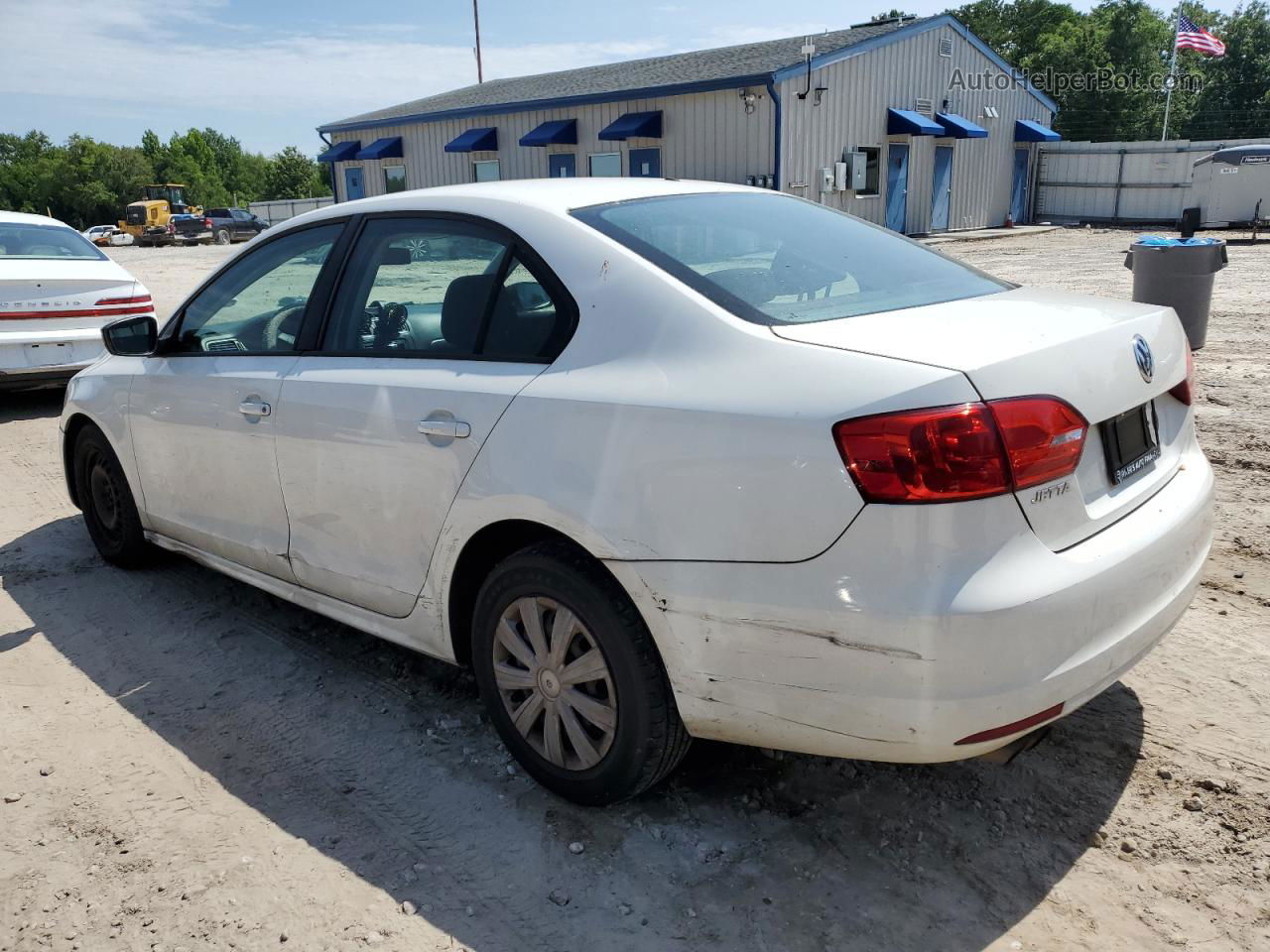 2012 Volkswagen Jetta Base White vin: 3VW2K7AJ3CM469438