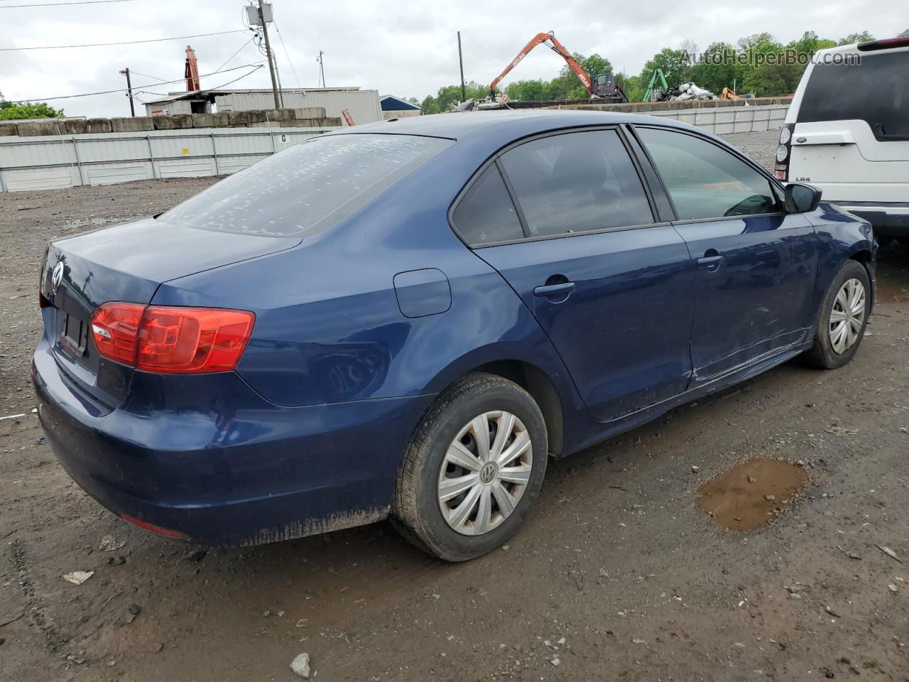 2013 Volkswagen Jetta Base Blue vin: 3VW2K7AJ3DM279687