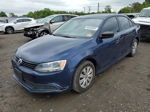 2013 Volkswagen Jetta Base Blue vin: 3VW2K7AJ3DM279687