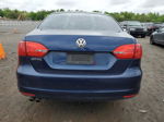 2013 Volkswagen Jetta Base Blue vin: 3VW2K7AJ3DM279687