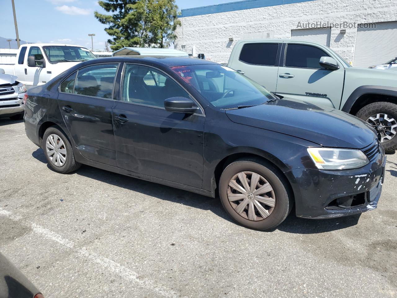 2013 Volkswagen Jetta Base Black vin: 3VW2K7AJ3DM404929