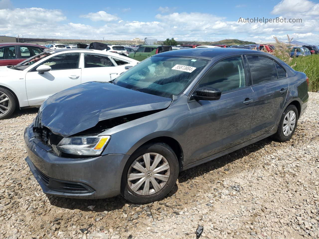 2014 Volkswagen Jetta Base Charcoal vin: 3VW2K7AJ3EM215487