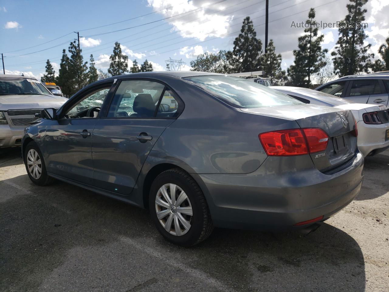 2014 Volkswagen Jetta Base Gray vin: 3VW2K7AJ3EM233469