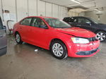 2014 Volkswagen Jetta Base Red vin: 3VW2K7AJ3EM256654