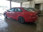 2014 Volkswagen Jetta Base Red vin: 3VW2K7AJ3EM256654