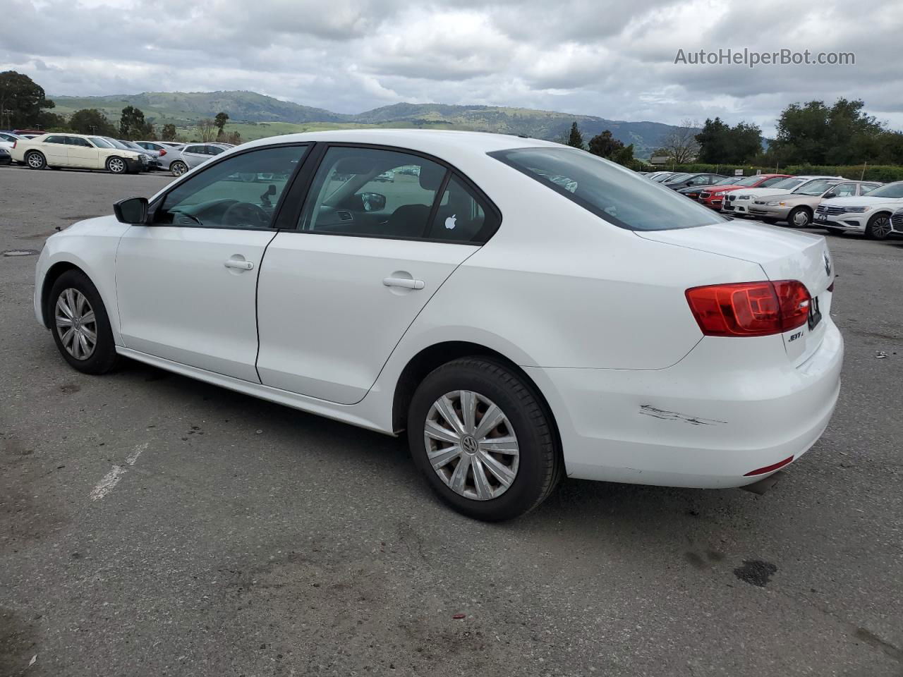 2014 Volkswagen Jetta Base White vin: 3VW2K7AJ3EM334852